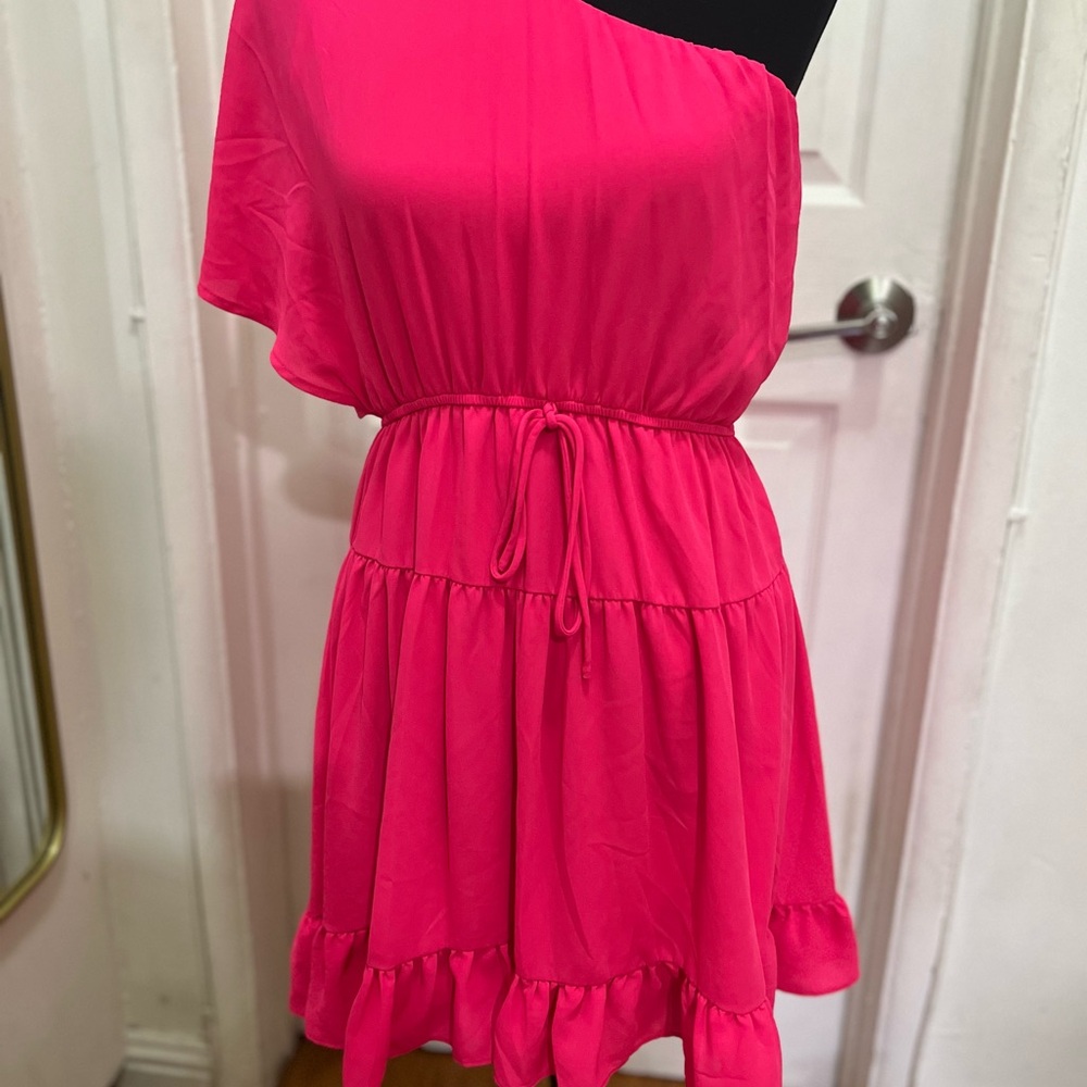 Love Vibrant Pink Gathered Top